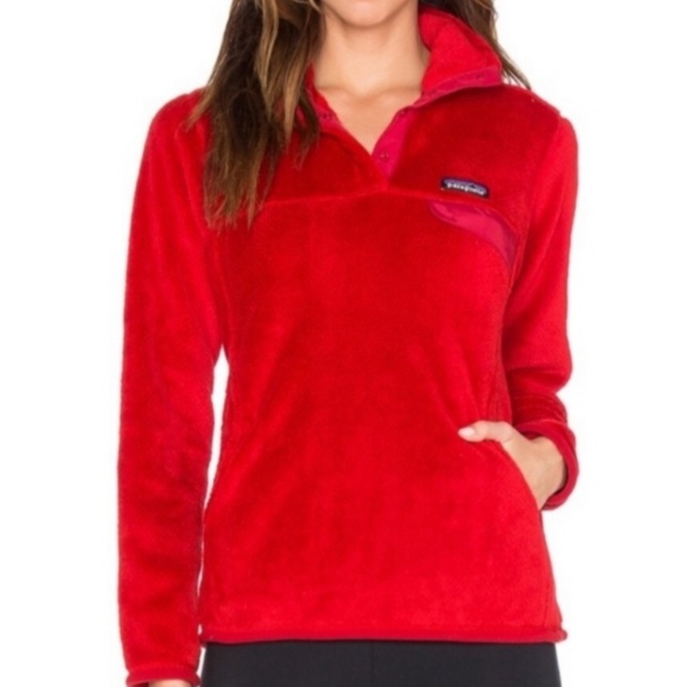 Red Patagonia Fleece Pullover